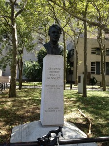 "My brother need not be idealized, or enlarged in death beyond what he was in life; to be remembered simply as a good and decent man, who saw wrong and tried to right it, saw suffering and tried to heal it, saw war and tried to stop it." - Sen. Edward M. Kennedy