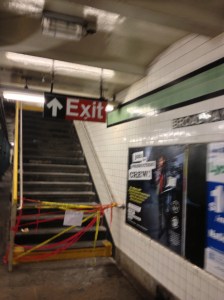 If you want to exit the subway, don't go this way.